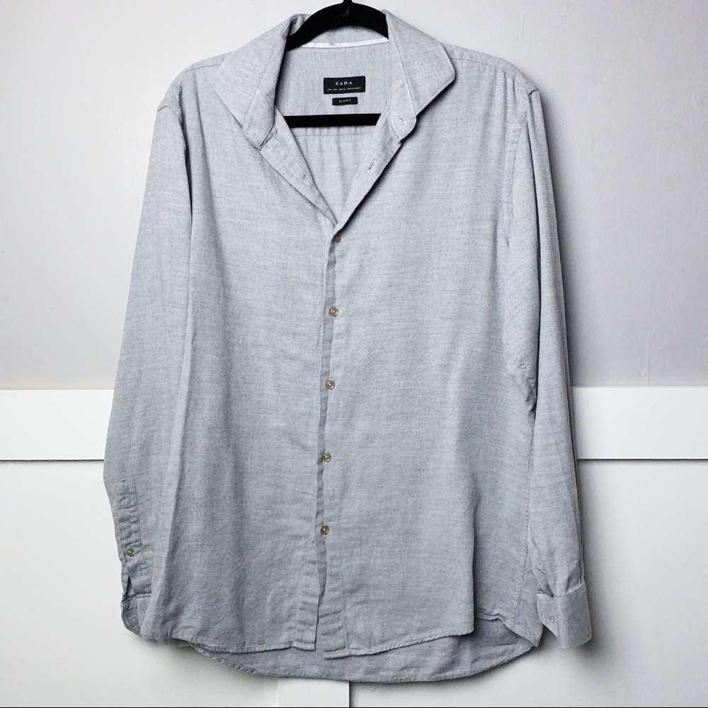 😎Zara Men’s Long Sleeve Comfy Button Up Shirt